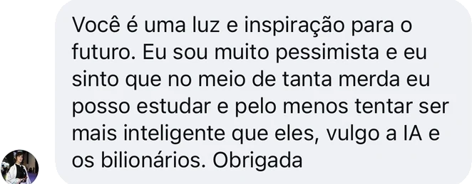 Message from a community member about the impact of Catharina's work